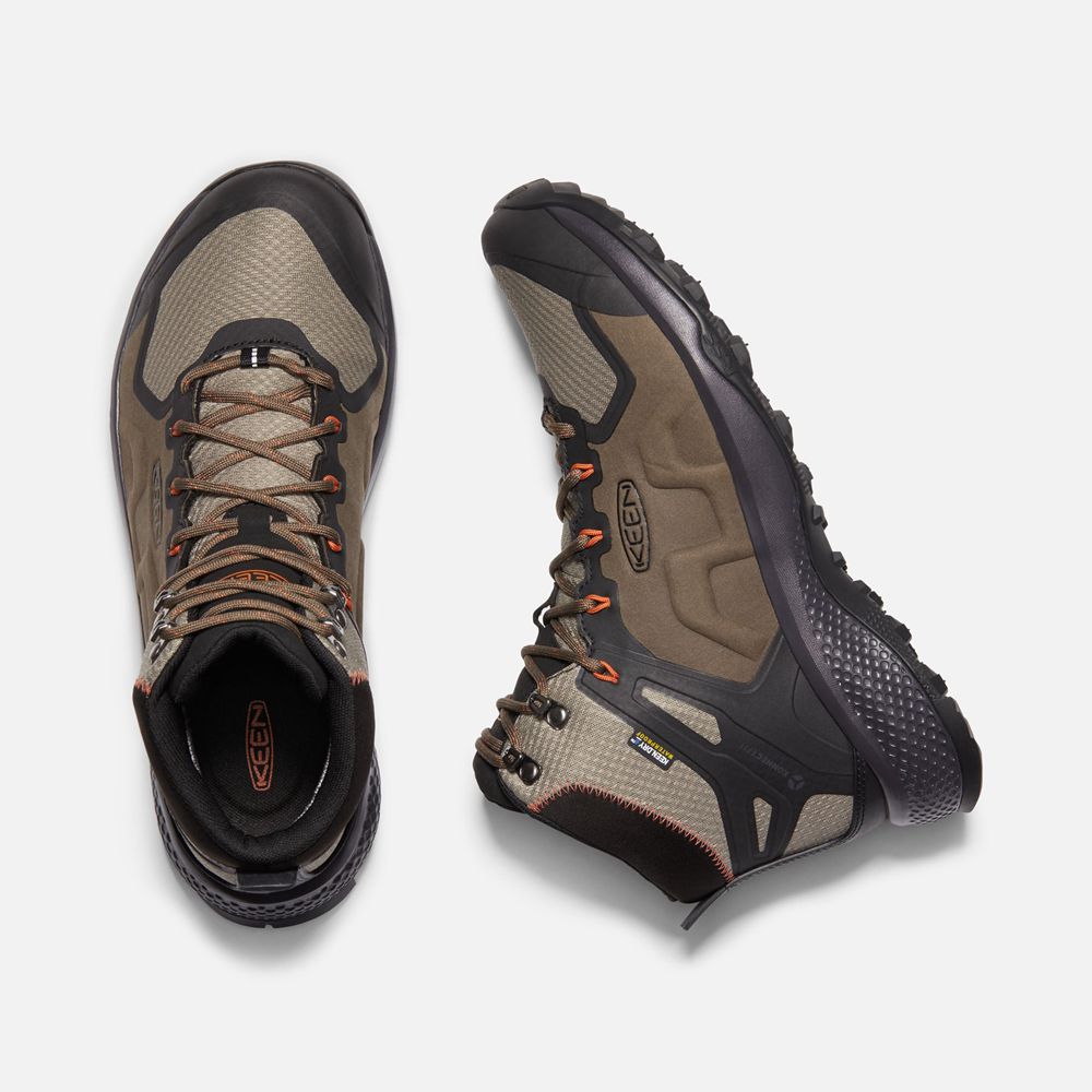 Botas de Seguridad Keen Mexico Marrom/Negros - Hombre Explore Waterproof - EL3986245